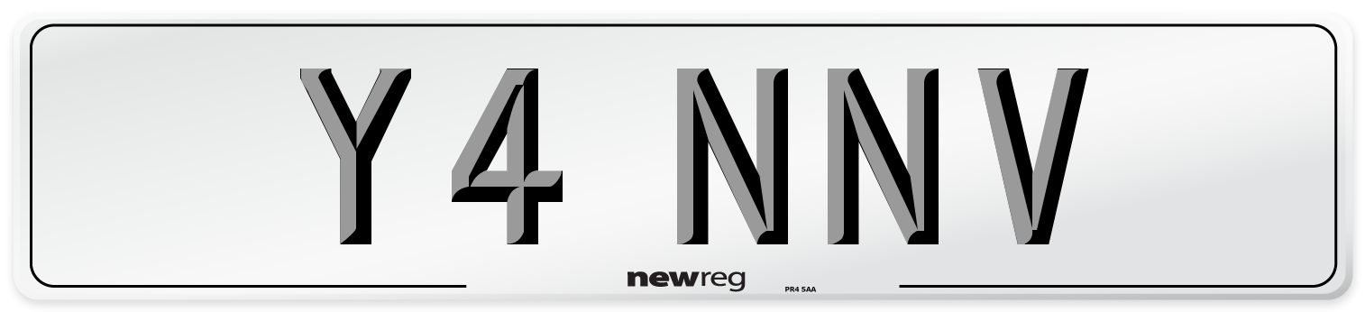 Y4 NNV Number Plate from New Reg